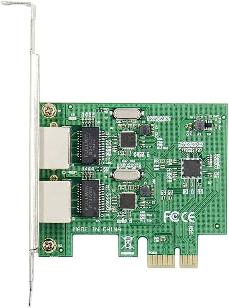 XM-NA3820 PCI-E 2-Port Dual 10/100/1000Mbps Gigabit Ethernet PCI Express (Pcie X1) Server Network Card/Network Adapter, Realtek RTL8111F Chipset, Windows 11 & Linux Supported