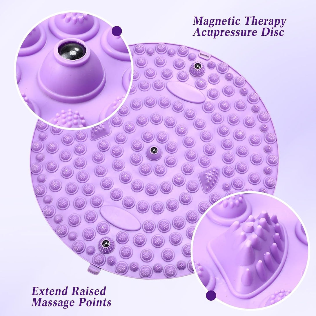 4 Pack Foot Massager Mat Foot Reflexology Pad with Magnetic Relaxation Massage Feet Pressure Point Pad anti Fatigue Walk Stone Acupoint Mat Particle Portable Massage Tool for Feet Pain Relief