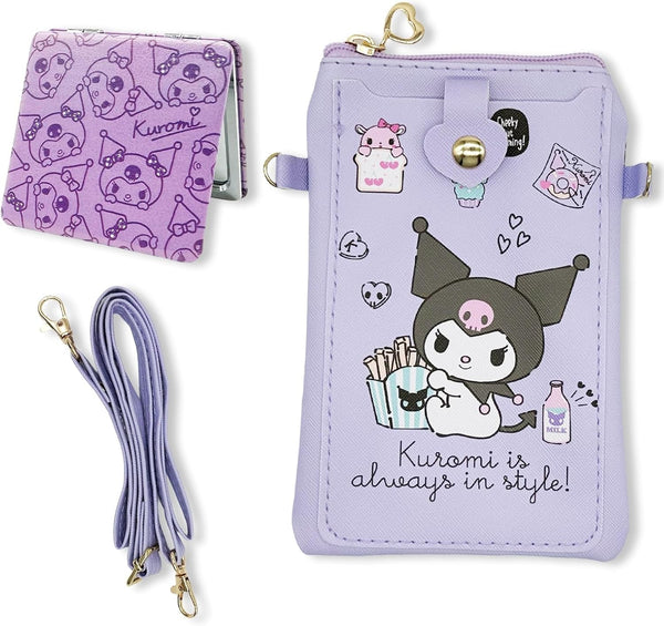 Kawaii Small Crossbody Cell Phone Purse, Cartoon Phone Bag, Cell Phone Wallet Shoulder Bag with Credit Card