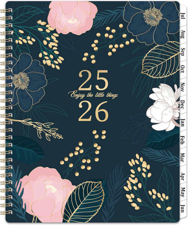 2025-2026 Planner - Planner 2025-2026, July 2025 - June 2026, Weekly & Monthly Spreads, 8'' X 10", Monthly Tabs, Twin-Wire Binding