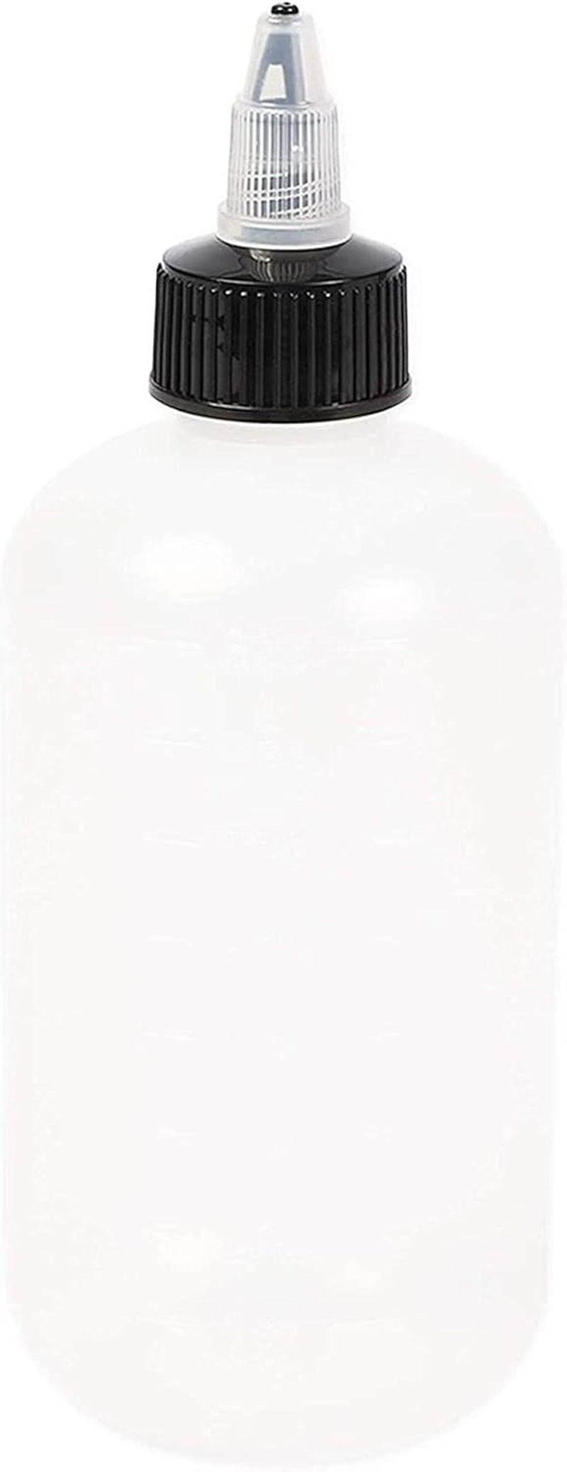 Juvale Boston round Squeeze Bottles with Twist Caps (8 Oz, White, 12 Pack)