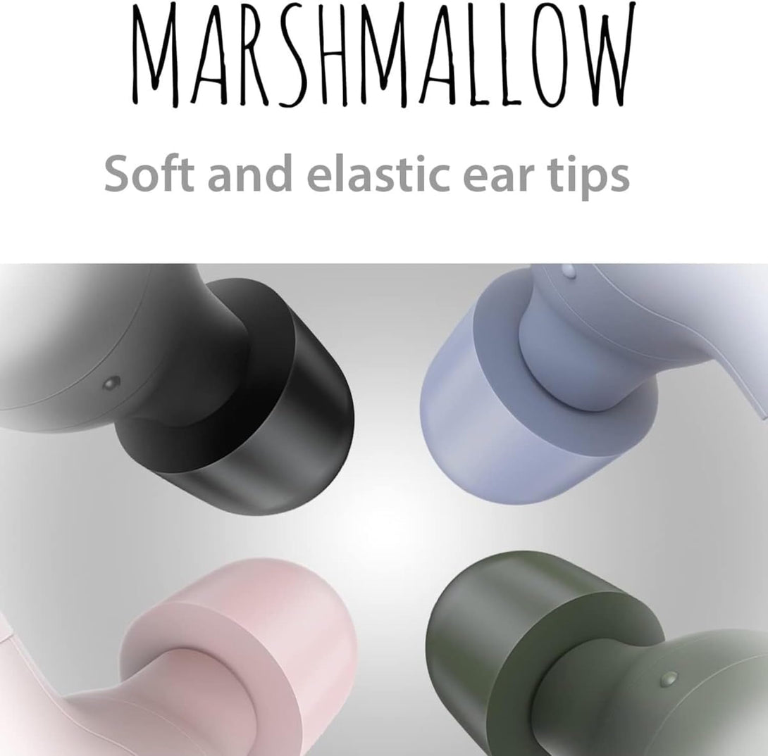 JVC Marshmallow True Wireless Bluetooth 5.3 Earbuds – 28H Battery, Memory Foam Earpieces for All-Day Comfort, IPX4 Water Resistant, Mic, Compact Case, for Iphone & Android