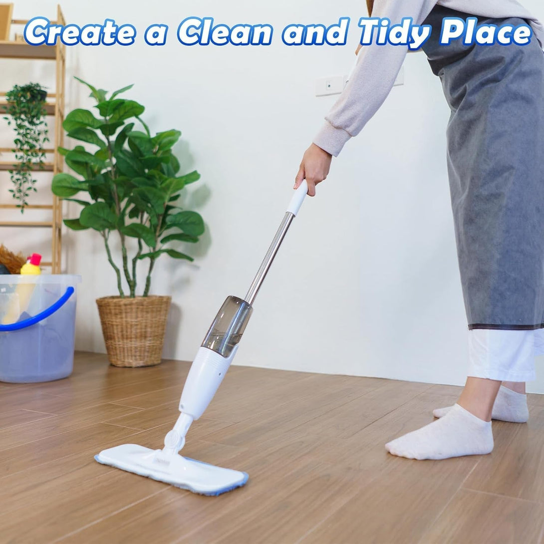 6 Pack Microfiber Cleaning Pads for Mop Hardwood Floor Cleaner Mop Replacement, Deep Microfiber Cleaning Pad Dusting Pad Wet Mop Dry Dust Mop Cleaner (Green)