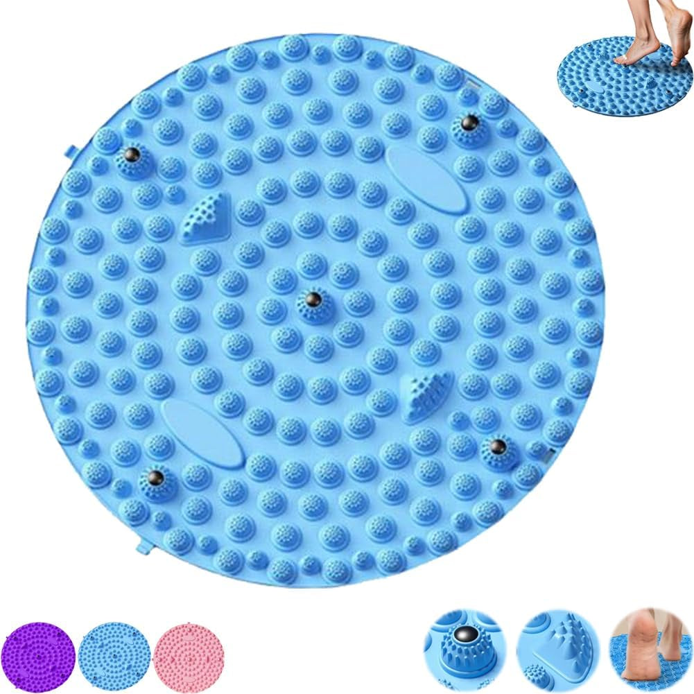 Foot Pressure Point Massager Mat, Acupressure Mat for Feet,Relaxation Massage Mat Feet Massage Pad, Portable Foot Acupressure Mat Massage Tool for Home Fitness (Blue 55CM)
