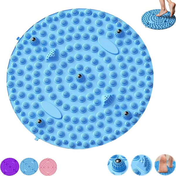 Foot Pressure Point Massager Mat, Acupressure Mat for Feet,Relaxation Massage Mat Feet Massage Pad, Portable Foot Acupressure Mat Massage Tool for Home Fitness (Blue 55CM)
