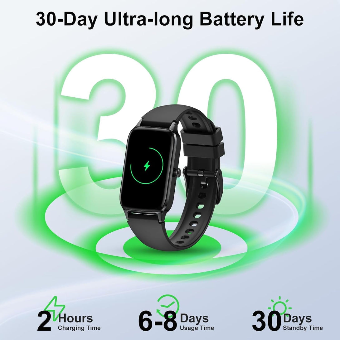 Smart Watch for Men Women, 1.57" Smartwatch (Answer/Make Call) , Fitness Tracker with 110+ Sport Modes, Heart Rate/Sleep Monitor, IP68 Waterproof, Bluetooth Calls, Smartwatches for Android Ios Black