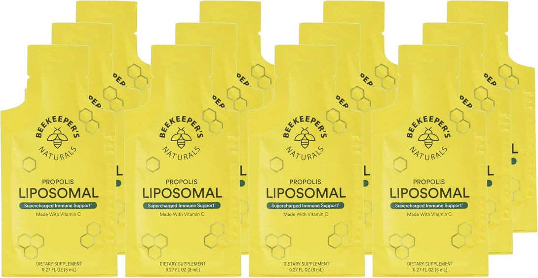 BEEKEEPERS NATURALS Liposomal Propolis with Vitamin C 12 Count, 0.27 FZ
