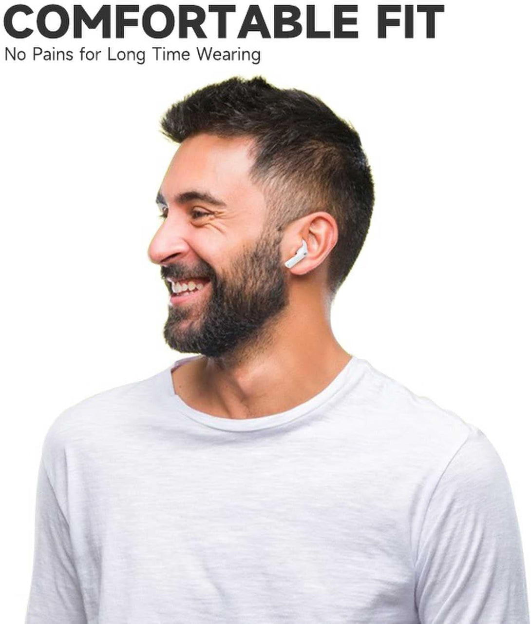 Wireless Earbuds Bluetooth Earbuds Wireless Headphones IPX5 Waterproof Earphones Noise Cancelling Headset Deep Bass Long Battery Bluetooth Headphones with Mic for Iphone Android