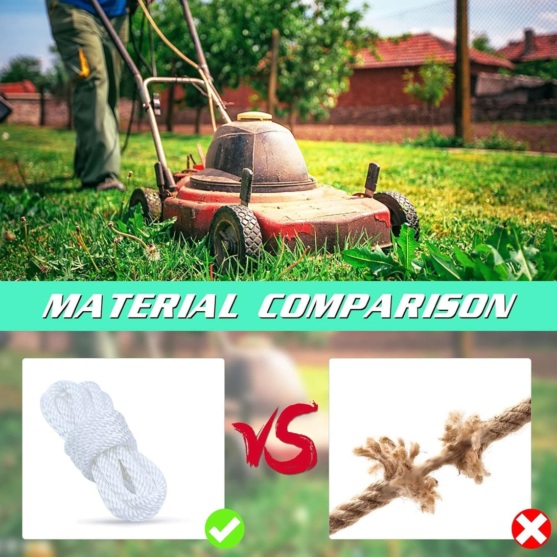 Adefol Recoil Starter Rope 4.8-Meter Pull Cord for Honda GX100 GX120 GX160 GX200 5.5HP 6.5HP Lawn Mower Chainsaw Trimmer Edger Brush Cutter Engine Parts