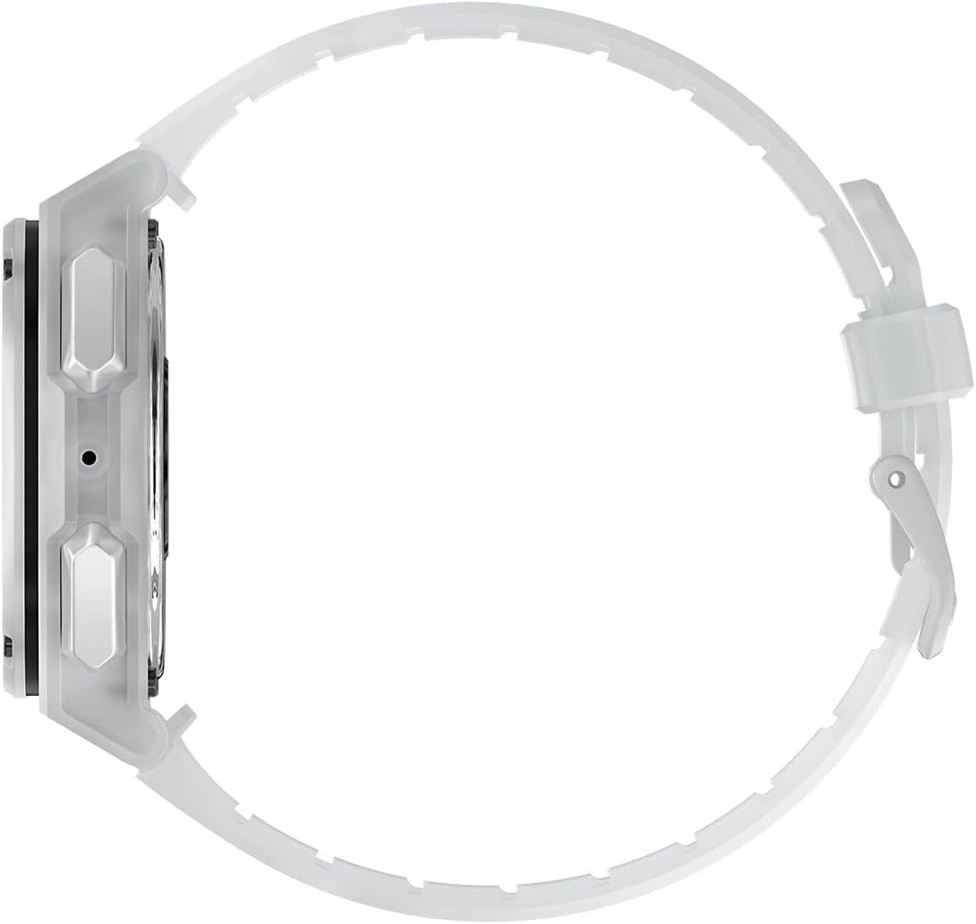 Easfone B3 Sport Smart Watch, 1.28" AMOLED Fitness Watch with Heart Rate/Sleep/Ip68 Waterproof/120+ Sports Modes, Pedometer, Sport Smart Watch for Android Ios (Transparent White)